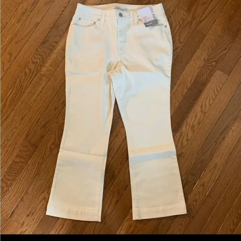 Nine West Delancey kick Flare Cropped Pants Womens 10S High Rise